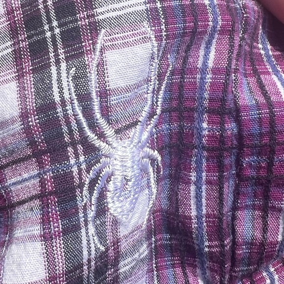 Spyder Purple Plaid Shorts Size 2 - Picture 4 of 4